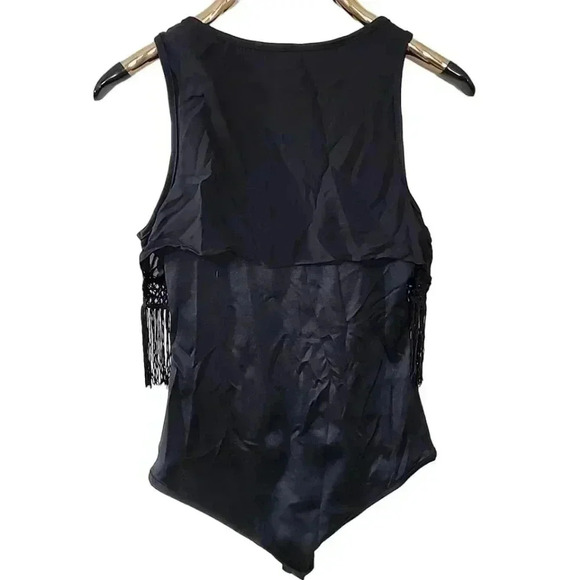 Charlotte Russe Fringe Bodysuit.  Size Large - Picture 2 of 5